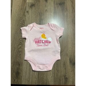 Farm Girl One Piece, Baby Girl Size 0-3M, Pink, JUST HATCHED